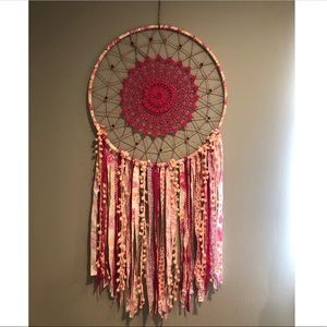 Pink bohemian dream catcher